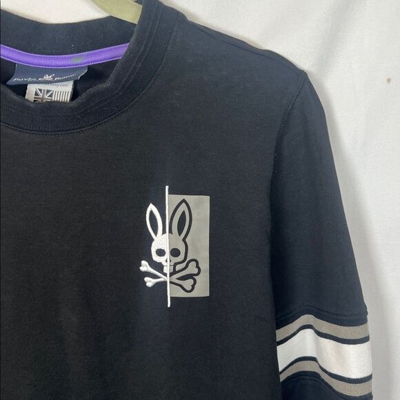 Psycho Bunny Black Crew Neck Long Sleeve size S - Picture 2 of 5